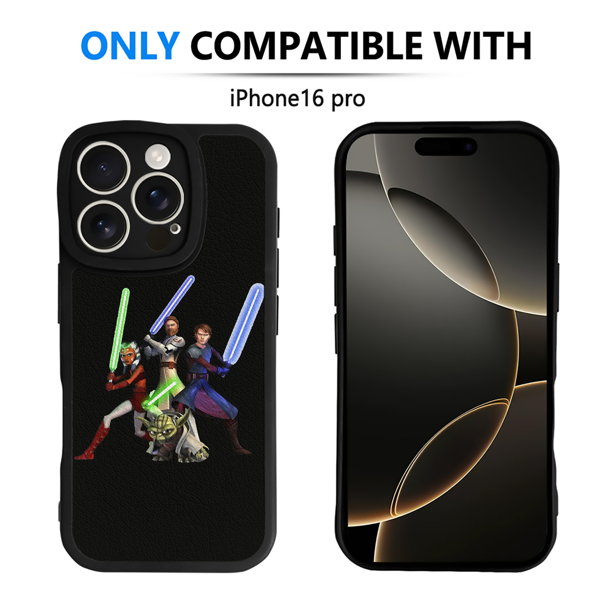 （画像用） スター・ウォーズ Star Wars 【iPhone 16シリーズ対応】シリコンスマホケース（レザー調） 材質：シリコン